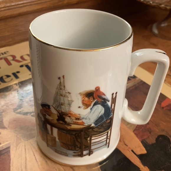 2 Vintage 1980’s Norman Rockwell Coffee Mugs Cups & Poster Book - Picture 4 of 11